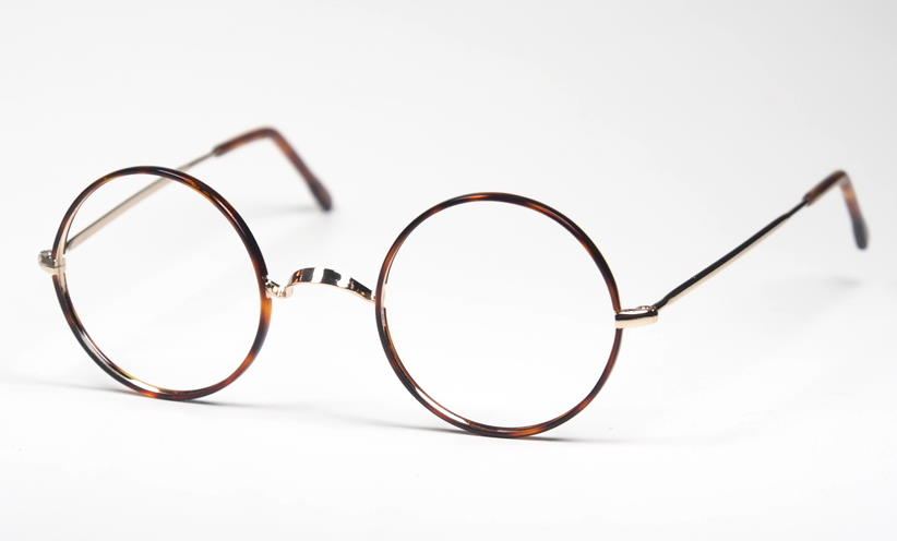 John Lennon runde Brille mit dunklem Winsorrändern 1700W d
