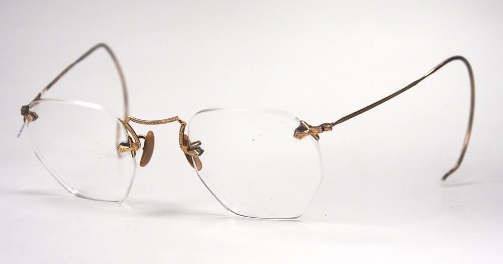 Brille aus den 30er Jahren aus Golddouble