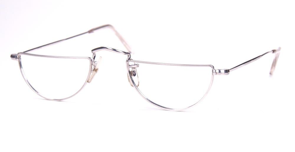 Algha Diaflex Vintage, savile row, 14 Karat, Weißgolddouble, Brille der 40er Jahre Made in England