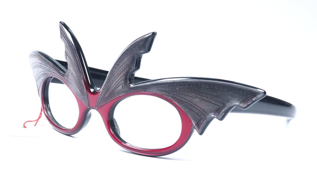 Fantasie Vintagebrille aus Acetat seltene Silberoberfläche 716816 Einzeilstück