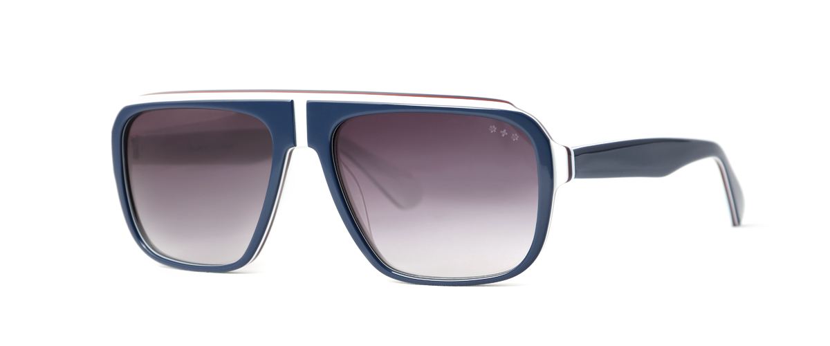 Hamburg Eyewear Washington Bar Sun 91 signalblau, weiß hinterlegt