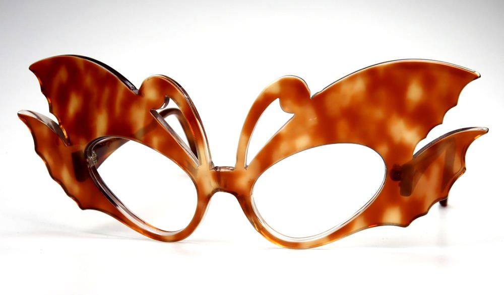 Vintage Brille Sondermodell hellbraun,  verrückte Brillen, außergewöhnliche Brille, coole Vintagebrille