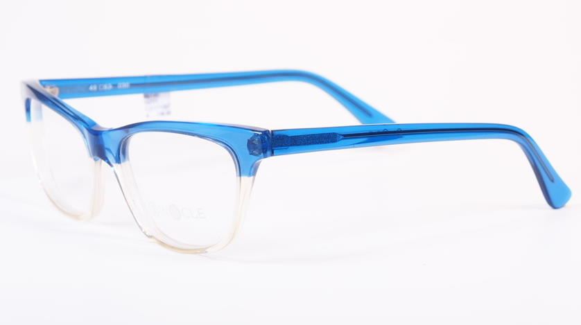 Vintagebrille Binocle, handmade in France, blaue Vintagebrille der späten 80er Jahre