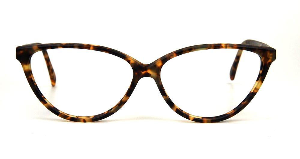 Vintagebrille der 90er Jahre, große  Cateyebrille in havannamatt