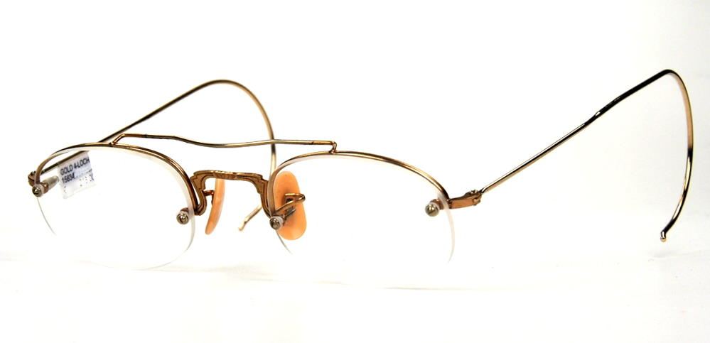 Antike Brille aus den 30er bis 40er Jahren in Golddouble mit sehr schönem Mittelstag