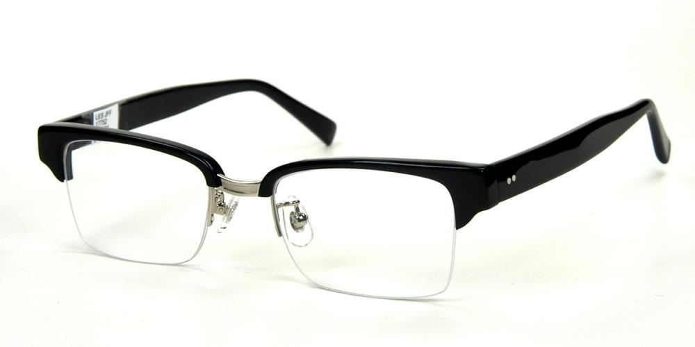 Rockabille Brille, Vintagebrille  70er Jahre Oberbalken schwarz und randlos