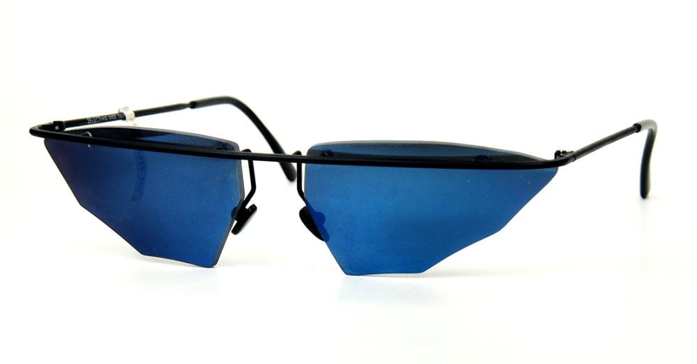 70er Jahre Schmetterlingsbrille Sonnenbrille  blauverspiegelt