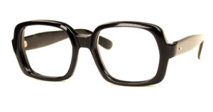70er Jahre echte Vintagebrille in schwarz