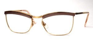 Wunderschöne Browline-Brille Essilor Amor, Golddoublé aus den 1960er Jahren