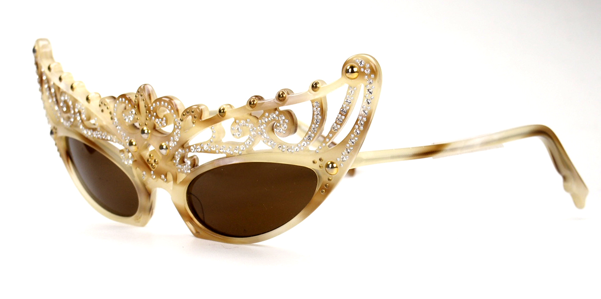 Cateyebrille original aus den 50ern. Einzelstück aus naturhornfarbenem Acetat – Bild 2