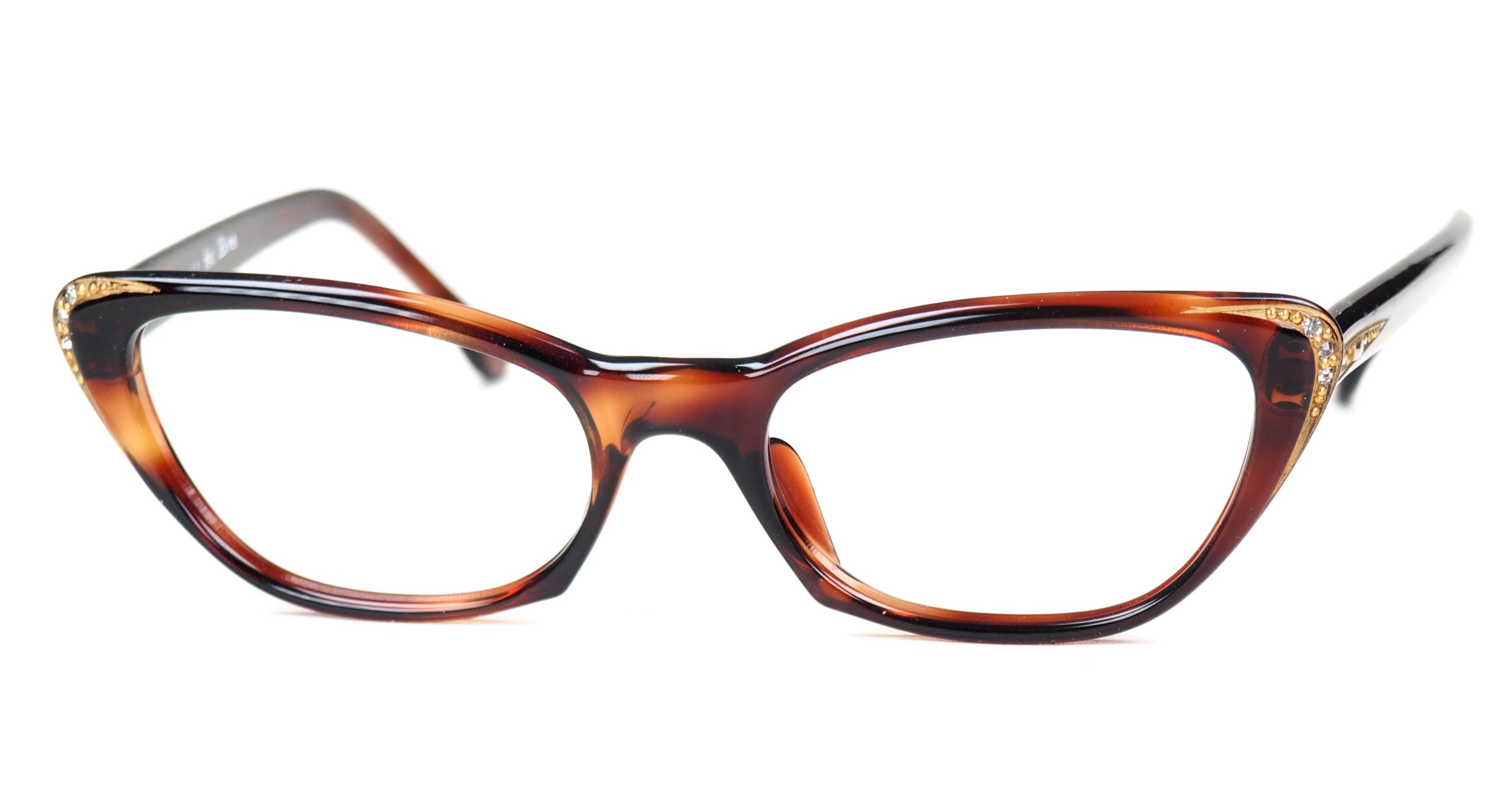 50er Jahre Brille als Schmetterlings- oder Cateyebrille