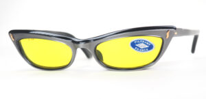 Coole Rockabilly-Brille der 50er Jahre mit gelben Gläsern