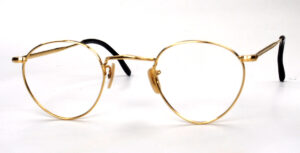 Antike Pantobrille in gold aus Metall aus den 30er Jahren