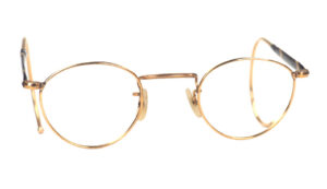 Panto- Vintagebrille der 30er Jahre, 12 Karat Golddoublé