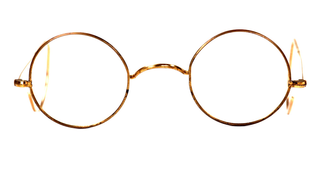 Runde Antikbrille aus Karat Golddoublé aus den 40er Jahren – Bild 2