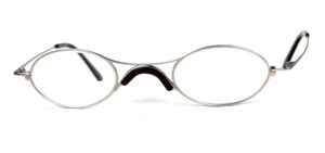 90er Jahre echte kleine Vintagebrille mit Brezelsteg