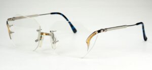 Polaris Brille der 80er Jahre, randlos, elegant und echt Vintage