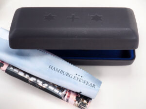 Brillenetui Hamburg Eyewear 16 cm x 6 cm x 5 cm in schwarz groß