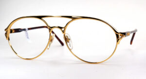 True Burberrys-Vintagebrille, goldglanz mit Kunststoffbügeln