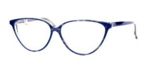 Vintagebrille der 80er Jahre, schöne Cateye-Form in blau