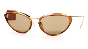 50er Jahre Vintagebrille, Cateye-Sonnenbrille mit braunen Gläsern
