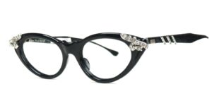 Schmetterlings-,Cateyebrille aus Acetat mit sehr ausgefallenem Dekor