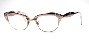 Cateyebrille, Schmetterlingsbrille aus den 50er Jahren aus Aluminium