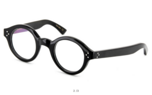 Lesca Lunettes Corbs Pantobrille, massive Brille, schwarz