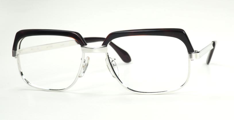 Dalai Lama Brille, Browline von Selecta New York, silberfarben