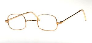 Kleine, eckige Golddoublé Brille der 40er Jahre, echt Vintage