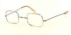 Kleine eckige Brille der 40er Jahre, echt Vintage in silber