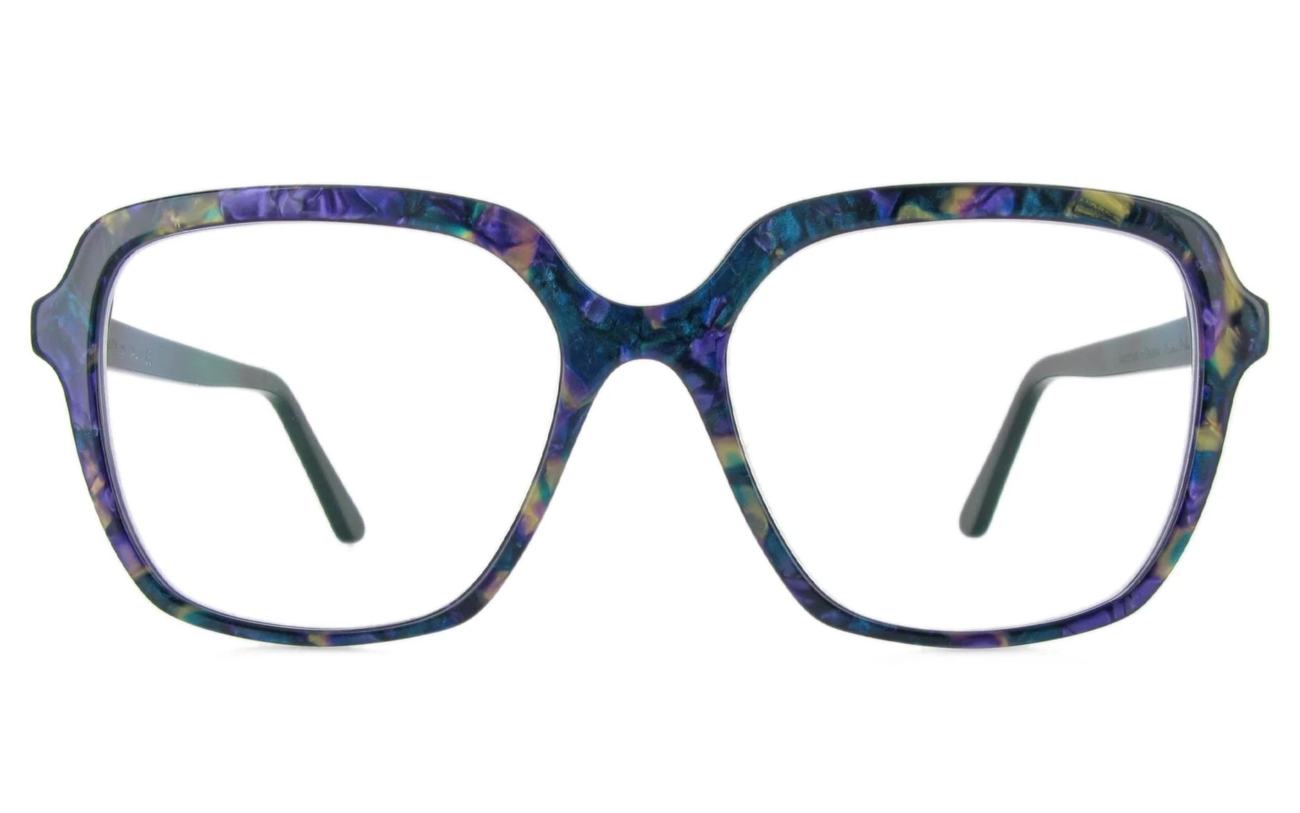 Funk Brille, Funk/Schuster Faith - Purple green yellow - vintage acetate