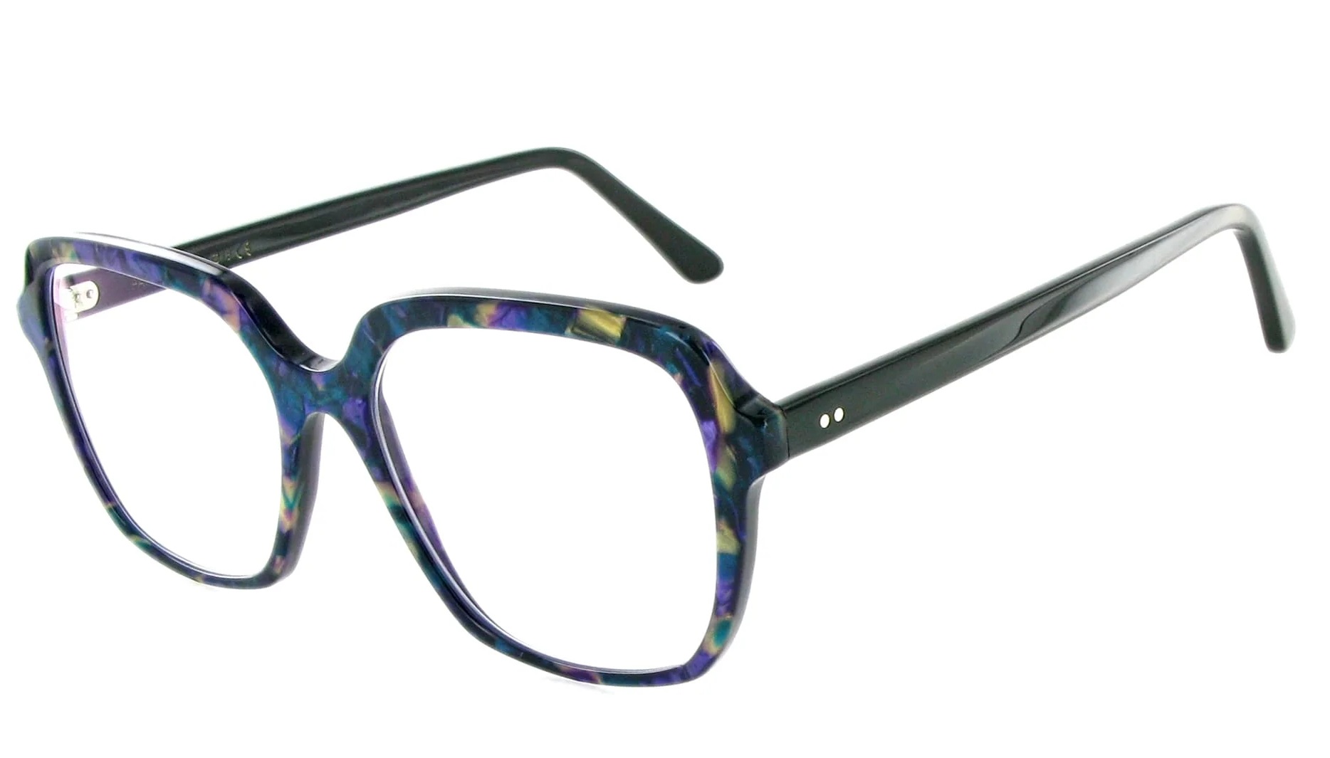 Funk Brille, Funk/Schuster Faith - Purple green yellow - vintage acetate – Bild 2