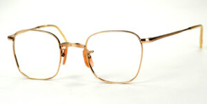 Antike Golddoublé Brille aus den 40er Jahren in schmaler Carré-Form