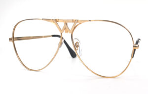 Große Vintagebrille in Pilotenform, in gold, original Vintage der 70er Jahre