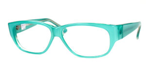 Türkise Vintagebrille der 80er Jahre mit breiten Bügeln