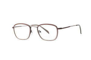 Hamburg Eyewear Brille aus Titan Henk GB4 kupfer mit braunem Innenring-verlaufend