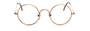 John Lennon runde Brille aus Metall mattgold 140044