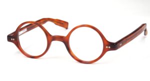 Lesca P60 runde braune Brille, havanna