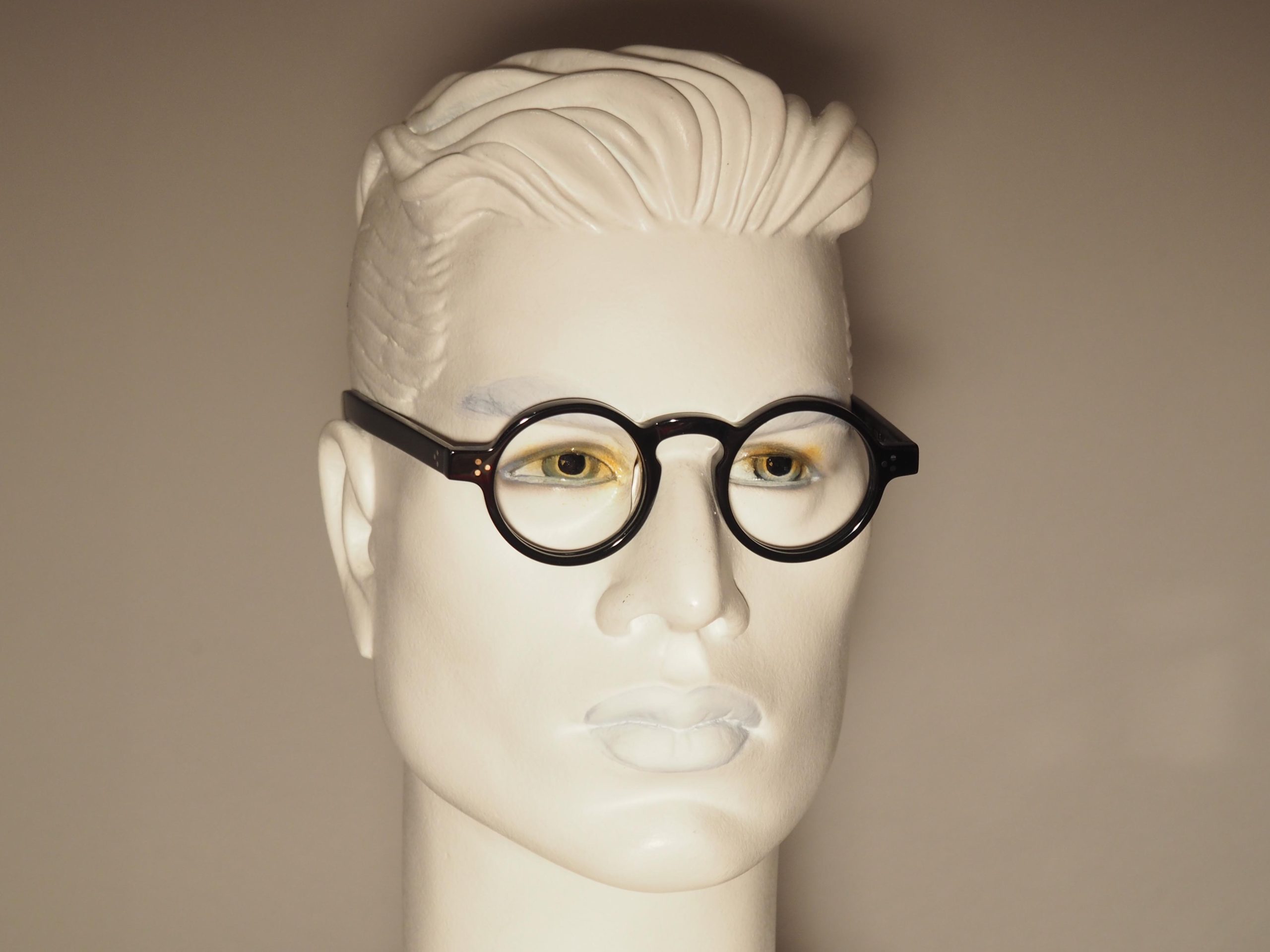 Lesca Lunettes S. Freud runde Brille, schwarz – Bild 3
