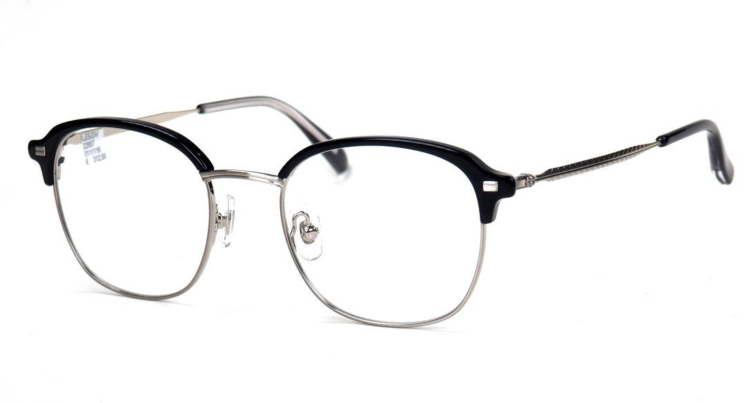 Lesca Lunetier Kombi Brille Metallbrille mit Oberbalken