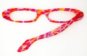Lorgnette, Lorgnon, Vorhalter, Stiel-Lorgnette aus Baumwollacetat in attraktivem Design.