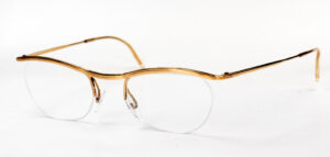 Echte 50er Jahre Nylorbrille als Schmetterlingsbrille, randlos, kleine Größe