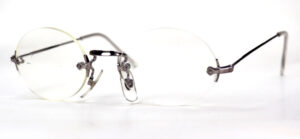 Bohr-Brille, echte Vintagebrille 90er Jahre, randlos, ovale Form