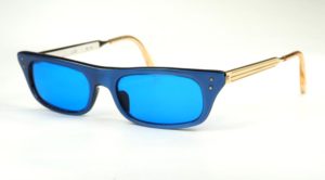 Vintage Sonnenbrille 90er Jahre, blaue Brille