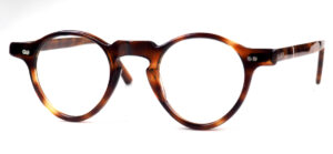 Hornbrille der 40er Jahre, kleine Pantobrille aus Acetat Vintagebrille in havanna