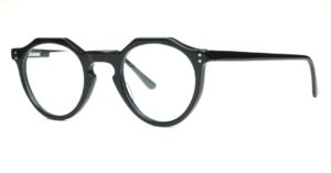 Pantobrille aus Baumwollacetat mit Federscharnier in schwarz 132mm breit