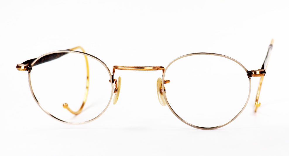 Pantobrille in Golddoublé. Vintagebrille der 30er Jahre. Antik.