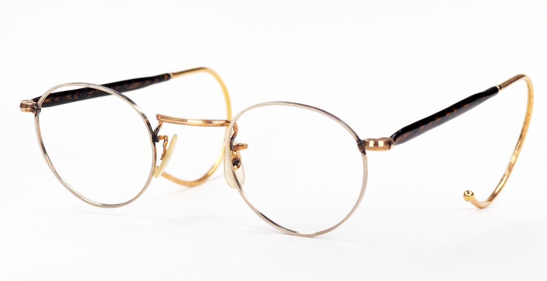 Pantobrille in Golddoublé. Vintagebrille der 30er Jahre. Antik. – Bild 2