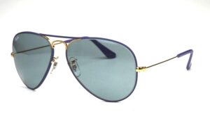 Sonnenbrille Ray Ban von Bausch & Lomb USA, Aviator Large Metal blau